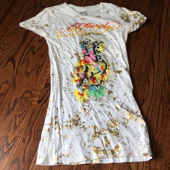 Ed Hardy Other - Girls Ed Hardy fitted t shirt by Christian Audigier